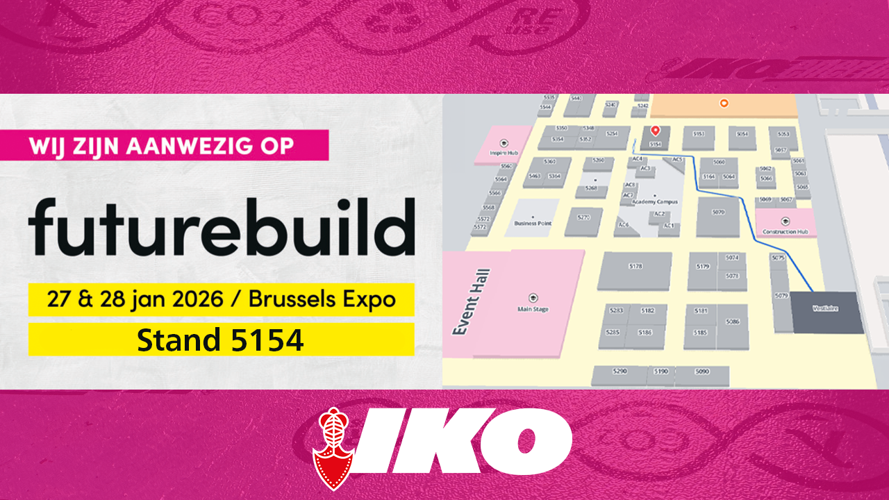 IKO op Futurebuild Belgium 2026: samen bouwen aan een circulaire toekomst